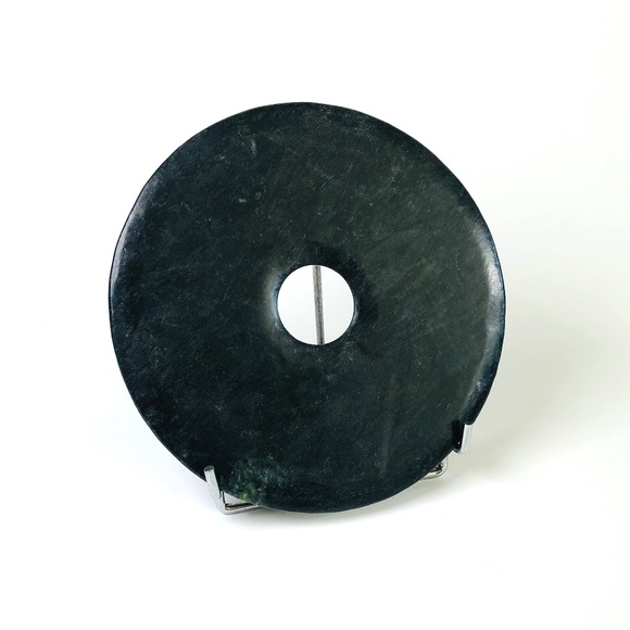 Vintage Chinese Bi Disk - Marble with Stand - Picture 8 of 9